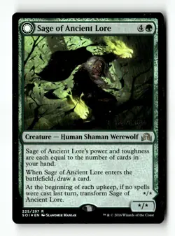 MTG Foil Sage of Ancient Lore - Prerelease Moderately Played English - Image 1