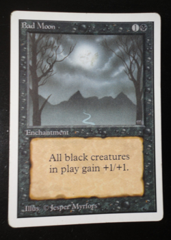 Bad Moon Unlimited Edition MP Moderately Played MTG Magic the Gathering **READ** - Image 1