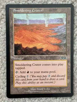 MTG Smoldering Crater URZA'S SAGA NM LAND Magic the Gathering - Image 1