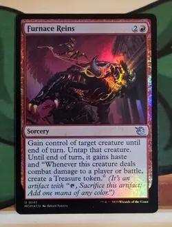 X 1 Furnace Reins Foil NM-M March of the Machine 141 MTG Magic The Gathering - Image 1