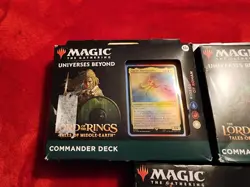 WOTC MTG Lord of the Rings-Tales of Middle Earth-3 Commander Decks Free Shipping - Image 3