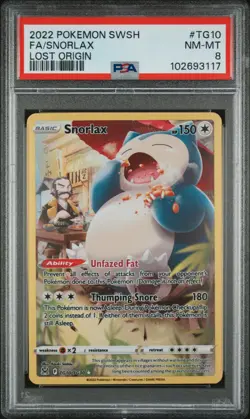 SNORLAX 2021 POKEMON MCDONALDS COLLECTION #TG-10 HOLO FULL ART PSA 8 💎 💎 💎 - Image 1