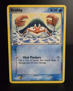 Pokemon TCG - KRABBY - 54/100 - EX: CRYSTAL GUARDIANS (2006) - LP/NM - Image 1