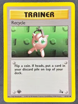 Pokemon Recycle 61/62 FO Fossil 1st Edition LP - Image 1