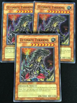 YUGIOH ULTIMATE TYRANNO POTD-EN020 1ST SUPER X3 (MP) - Image 1