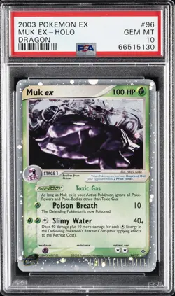 2003 POKEMON EX DRAGON #96 MUK EX-HOLO PSA 10 - Image 1