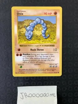 1999 Pokemon GAME TCG Base Set Shadowless ONIX MINT 56 /102 RARE FREE SHIPPING - Image 1