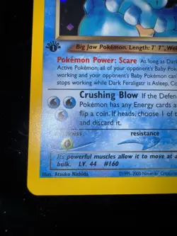 Pokemon Dark Feraligatr 1st Edition Holo Rare Neo Destiny 2002 WOTC Vintage - Image 3