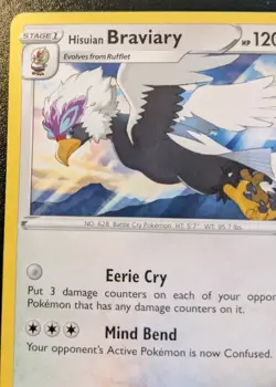 Hisuian Braviary 149/195 Rare Sword & Shield: Silver Tempest Pokemon TCG - Image 2