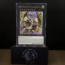 Yugioh Divine Golden Shadow Dragon Dragluxion MZTM-EN014 Ultra Rare 1st Ed NM - Image 2