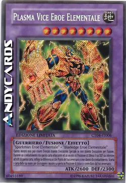PLASMA VICE EROE ELEMENTALE (Hero) Segreta • CT04 IT006 Yugioh - Image 1