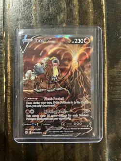 Entei v GG36/GG70 Crown Zenith: Galarian Gallery Holo Card Pokemon TCG - Image 1