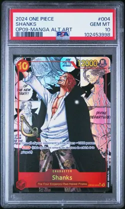 2024 Shanks Manga Psa 10 Op09 English 004 One Piece Card Game Op-09 - Image 1