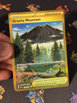 Pokemon Cards Gravity Mountain 250/191 Gold Secret Rare Surging Sparks - (NM) - Image 2