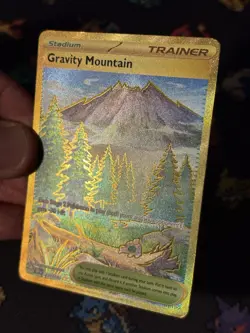 Pokemon Cards Gravity Mountain 250/191 Gold Secret Rare Surging Sparks - (NM) - Image 3