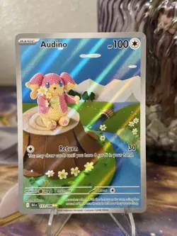 Pokemon TCG Audino 2025 Holo Black Bolt Illustration Rare Card 151/086 Sv: Black - Image 1