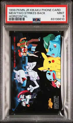 1998 POKEMON CENTER PHONE CARD HOR MEWTWO STRIKES BACK PSA 9 - Image 1
