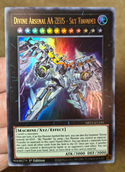 YUGIOH TCG DIVINE ARSENAL AA-ZEUS - SKY THUNDER 1ST EDITION CARD MP21-EN195 - Image 1
