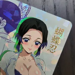 Demon Slayer Shinobu Kocho Busty Waifu K1 Dream Goddess Otaku ZR Foil Card S78 - Image 3