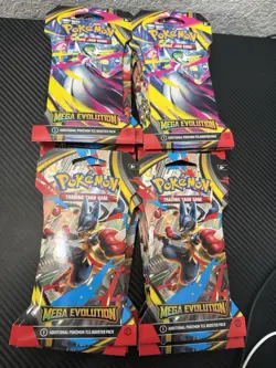 24 Sleeved Booster Pack Lot Mega Evolution Pokemon Cards English - Image 1
