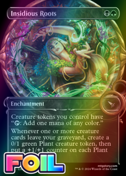 x1 Insidious Roots MKM MTG 313 FOIL SHOWCASE UNCOMMON M/NM 1x - Image 1