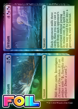 x1 Flotsam // Jetsam MKM MTG 247 FOIL UNCOMMON M/NM 1x - Image 1