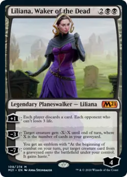 [1x] Liliana, Waker of the Dead Near Mint, English Core Set 2021 MTG Magic - Image 1