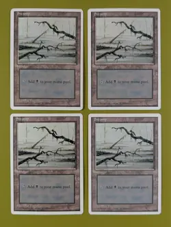 Swamp (C) x4 Fourth Edition 4th 4x Magic the Gathering MTG White Border - Image 1