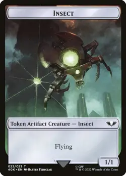 4x Necron Warrior / Insect Token - NM - Warhammer 40,000 - SPARROW MAGIC mtg - Image 2