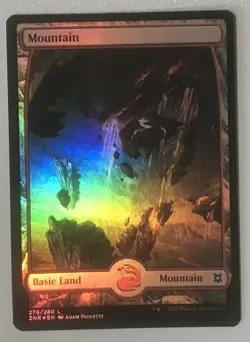 *foil MOUNTAIN #276 Zendikar Rising MTG Magic NM full art - Image 1