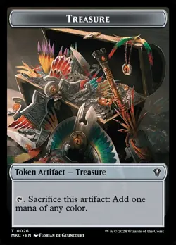 4x Gold/Treasure Token, Murders at Karlov Manor Tokens, MTG, 4 pack, Magic Token - Image 2