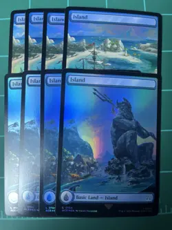 8 Island Full Art Lands Assassin's Creed ACR Magic MTG NM - Image 1