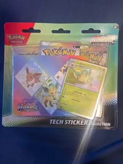 Pokemon TCG Scarlet Violet Prismatic Evolutions Tech Sticker Collection Leafeon - Image 1