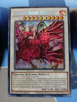 Yugioh Ruddy Rose Dragon Prismatic Secret Rare MP22-EN077 1st Near Mint - Image 1