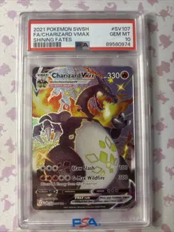 Pokemon TCG Charizard VMAX Shining Fates Shiny Vault SV107/SV122 PSA 10 - Image 2