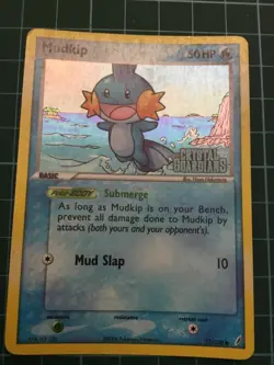 2006 Pokemon Mudkip 57/100 holo Stamped EX Crystal Guardians - Image 1