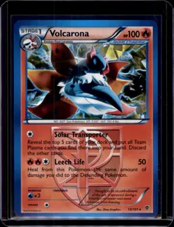 Volcarona (Team Plasma) Plasma Blast Pokemon 13/101 Cracked Ice Holo NM+ - Image 1