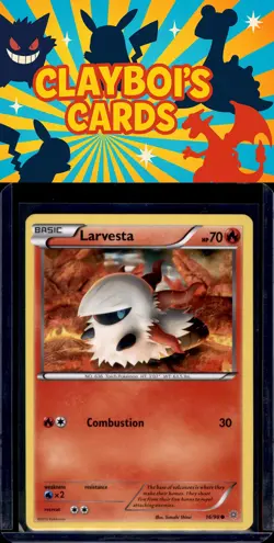 Larvesta XY - Ancient Origins Pokemon 16/98 Common NM+ - Image 1