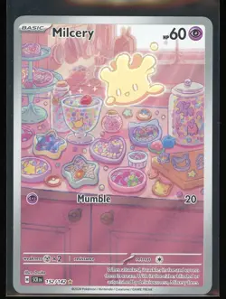Milcery 2024 Pokemon Stellar Crown 144/142 Illustration Rare Holo - Image 1