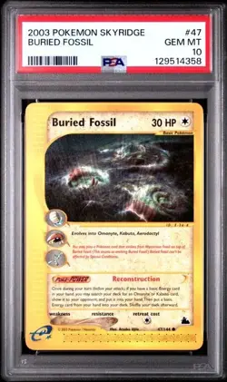 PSA 10 BURIED FOSSIL 47 SKYRIDGE POKEMON GEM MINT - Image 1