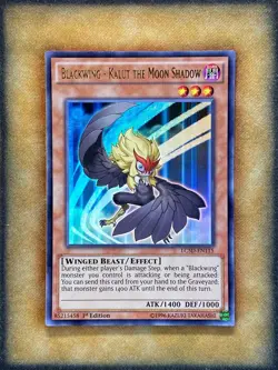 Yugioh Blackwing - Kalut the Moon Shadow LC5D-EN115 Ultra Rare 1st Ed LP - Image 1