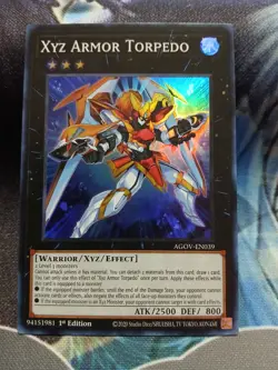 Yugioh Xyz Armor Torpedo Super Rare AGOV-EN039 1st Ed Near Mint - Image 1