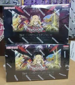 LOT OF (2) YU GI OH CHRONICLES THE FALLEN & VIRTUOUS DECK DISPLAY BOXES - Image 1