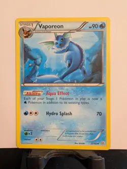 Vaporeon 22/98 Ancient Origins Non-Holo Pokemon Card 2015 - LP - Image 1