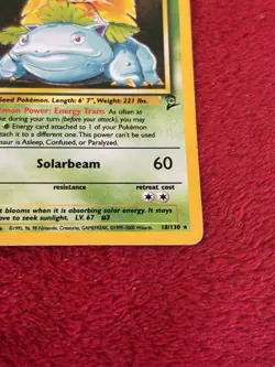 Venusaur 018/130 Base Set 2 Holo Wotc Vintage Pokemon Card 1999 Played - Image 4