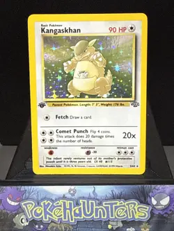 Pokemon Card Kangaskhan 5/64 Holo Rare Jungle Set WOTC 1st Edition Near Mint - Image 1