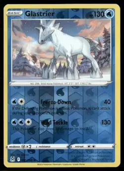 2022 Lost Origin Set Pokemon Card 051 Glastrier Reverse Foil NM - Image 1