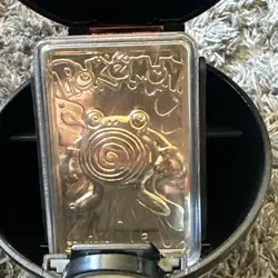 23K Gold Plated PoliWhirl Trading Card 1999 Burger King Pokemon Ball - Image 2