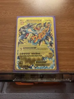 M Charizard EX Gold Metal Pokemon Card Fan Art/Collectible/Gift - Image 1