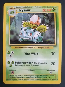 Ivysaur 30/102 - Base Set 1 - Pokemon Card - Excellent Condition - Image 1